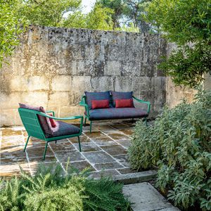 fauteuil contemporain / en tissu / aluminium / en corde