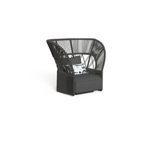 fauteuil contemporain / aluminium / en tissu / en corde