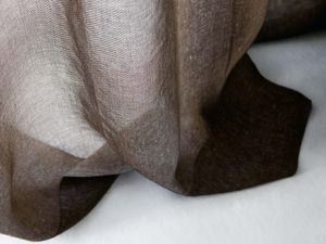 tissu pour rideaux / uni / en lin