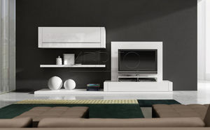 ensemble TV mural contemporain 1