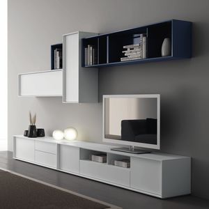ensemble TV mural contemporain 1