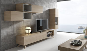 ensemble TV mural contemporain 1