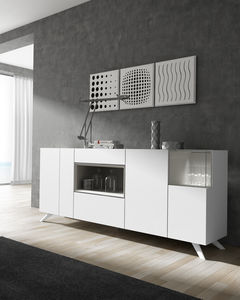 buffet contemporain / en bois laqué