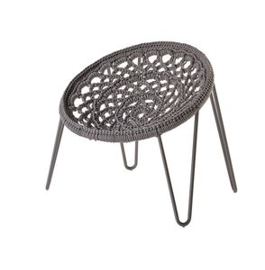 chauffeuse contemporaine / en aluminium laqué / en polyester / en corde