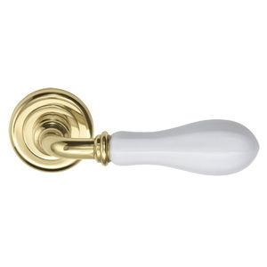 poignée pour porte / en métal / en porcelaine / classique