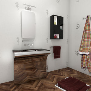 vasque sur pied / ovale / en marbre / en acier inoxydable