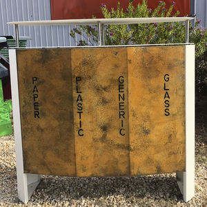 poubelle publique / en acier / en acier galvanisé / contemporaine
