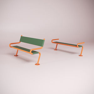 banc public en acier à revêtement par poudre 1