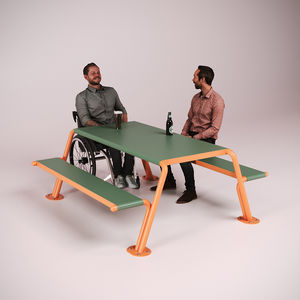 ensemble table et bancs contemporain
