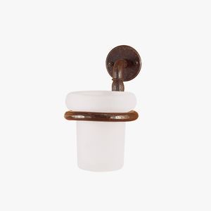 porte brosse de toilettes en verre