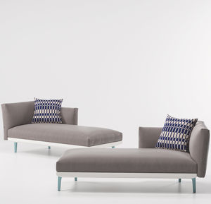 méridienne contemporaine / en tissu / en aluminium / en acier