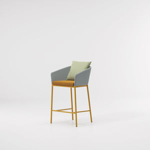 chaise de bar contemporaine / avec accoudoirs / en aluminium / en polyester