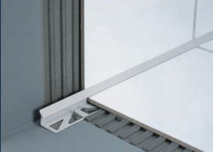profilé de finition en PVC / pour carrelage / pour angle intérieur