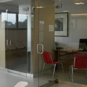 panneau en verre trempé / pour cloison / pour porte / pour façade