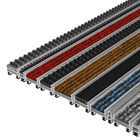 tapis d'entrée pour établissement public / en caoutchouc / en aluminium / antisalissure