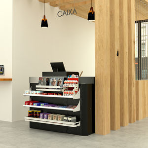 caisse de sortie courbé