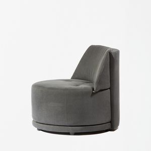 chauffeuse contemporaine / en tissu / en cuir / pivotante