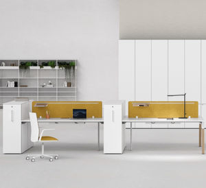 bureau pour open space / en bois / en métal / contemporain