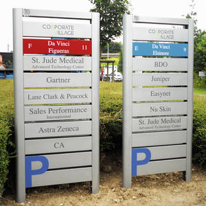 panneau signalétique en acier 1