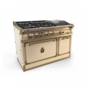 piano de cuisson à gaz / électrique / professionnel / en fonte