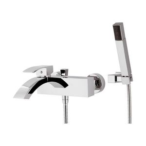 mitigeur de douche / pour baignoire / en métal chromé / 2 trous