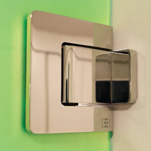 charnière pour porte en verre / en acier inoxydable / à ressort