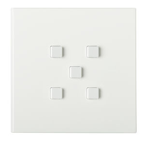 interrupteur à bouton poussoir / encastré / quadruple / en laiton