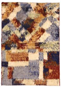 tapis contemporain / à motif / en laine / rectangulaire