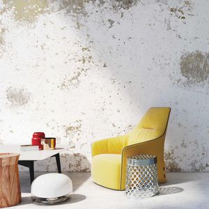 papier peint contemporain / à motif / doré / argenté