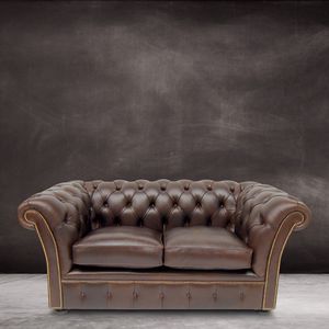 canapé chesterfield / en cuir / 2 places / 2,5 places