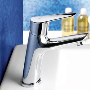 mitigeur pour vasque / en métal chromé / 1 trou