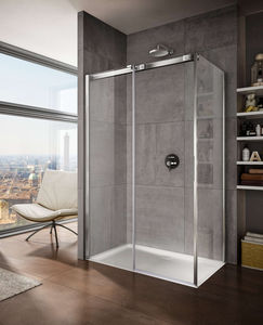cabine de douche en verre / rectangulaire / avec porte coulissante
