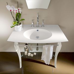 console pour lavabo en métal