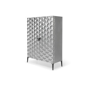 meuble bar contemporain / en inox brossé / en métal laqué / en acier inoxydable brossé