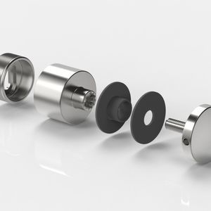 fixation pour mur-rideau en inox