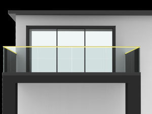 balcon à panneaux en verre