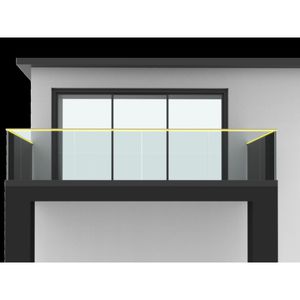 balcon à panneaux en verre