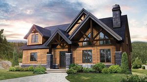 maison en bois massif empilé 1
