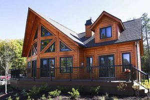 maison en bois massif empilé 1