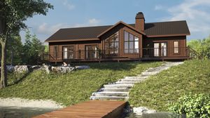 maison en bois empilé 1
