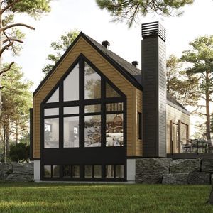 maison en bois empilé 1
