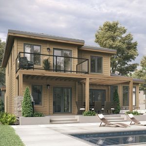 maison en bois empilé 1