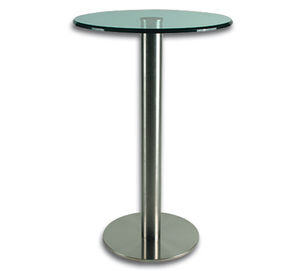 pied de table en acier inoxydable brossé