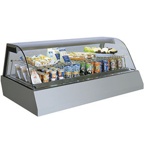 vitrine réfrigérée à poser / éclairée / pour commerce / pour restaurant