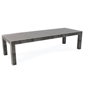 table à manger contemporaine / en wengé / en pierre / en parchemin