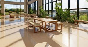 ensemble table et bancs contemporain 1