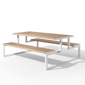 table de pique-nique contemporaine / en acier galvanisé / en aluminium / en acier à revêtement par poudre