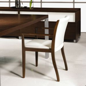 chaise visiteur classique / avec accoudoirs / tapissée / en tissu