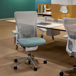 chaise de bureau contemporaine / à roulettes / piètement étoile / avec accoudoirs