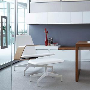 fauteuil visiteur contemporain / en tissu / en métal / tapissé